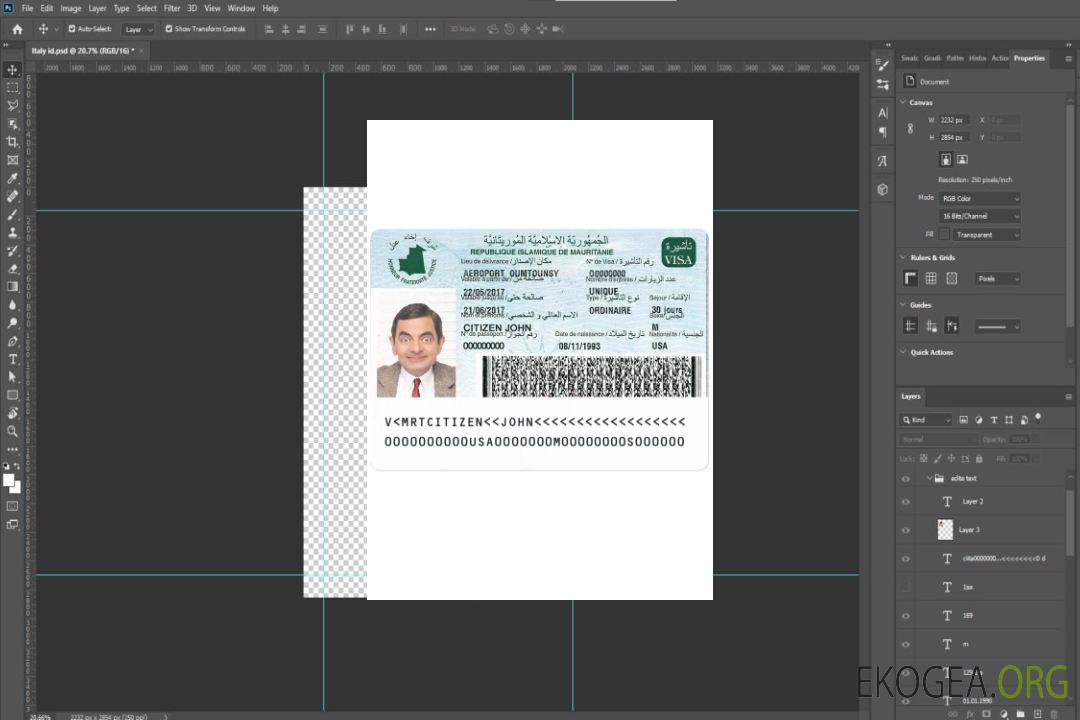 Visa MAURITANIE version 2 template Visa MAURITANIE version 2 template